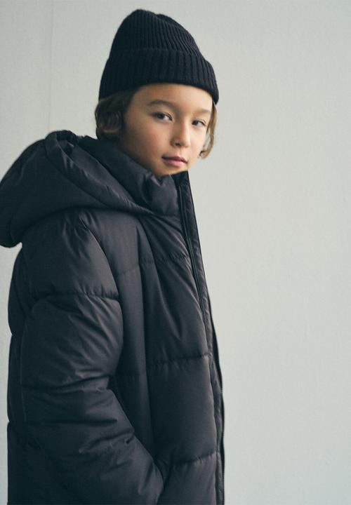 MANGO - Puffer coat amerlong - black