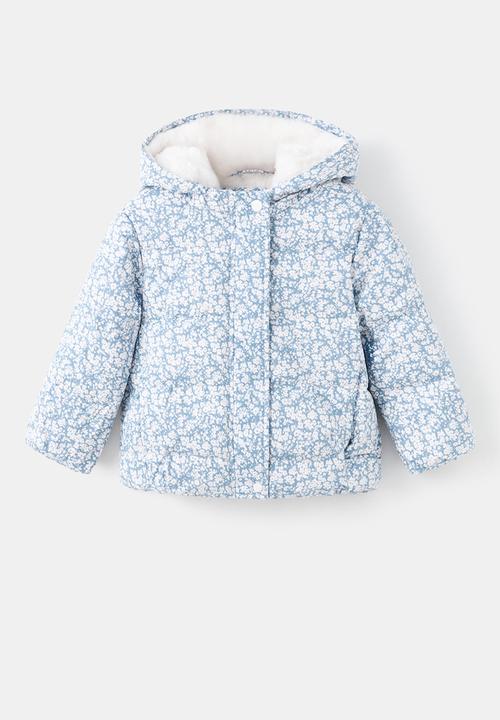 MANGO - Puffer coat lirio - light pastel blue