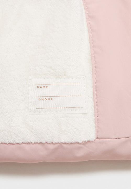 MANGO - Puffer coat vichy1 - light pastel pink