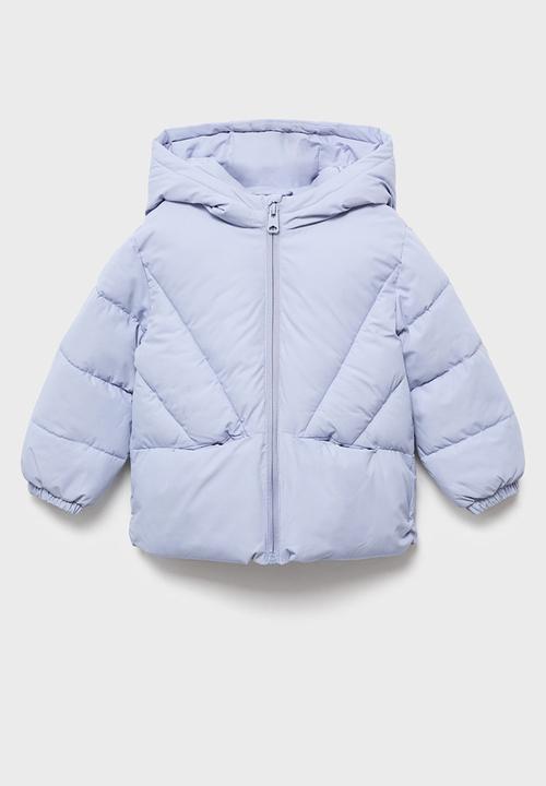 MANGO - Puffer coat noni - light pastel blue