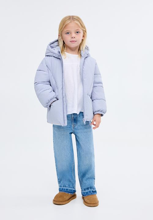 MANGO - Puffer coat noni - light pastel blue