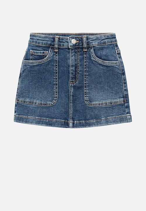 MANGO - Skirt sabrina - open blue