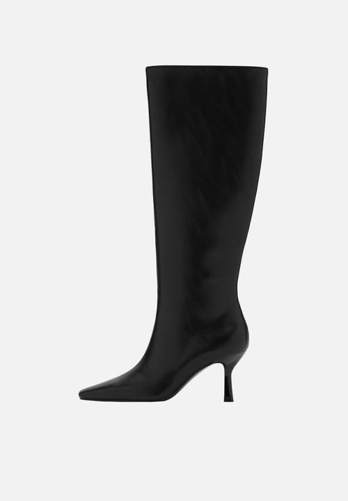 MANGO - Rufle boot - black