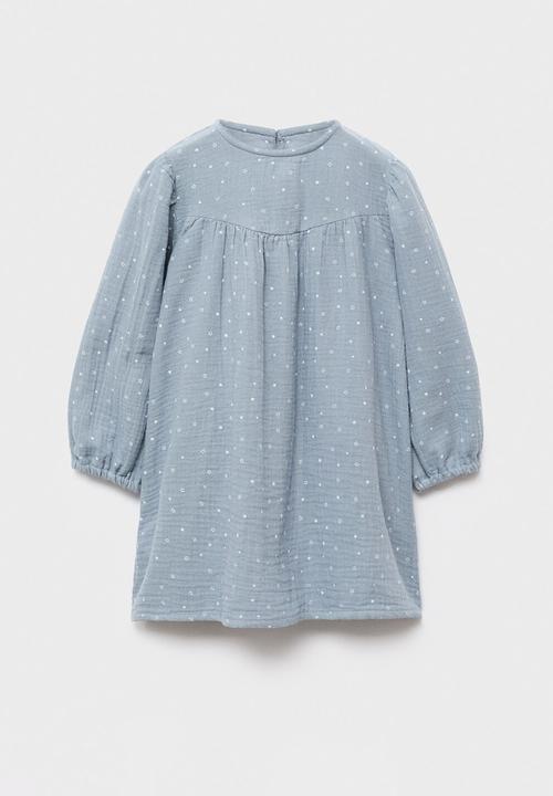 MANGO - Dress cosmos - light pastel blue