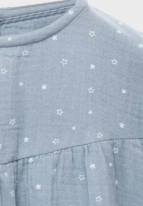 MANGO - Dress cosmos - light pastel blue