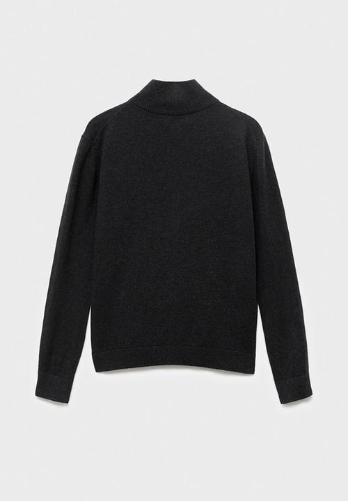 MANGO - Cardigan luke - charcoal