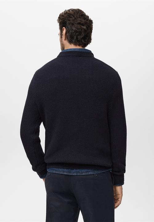 MANGO - Jersey Madeira - Navy