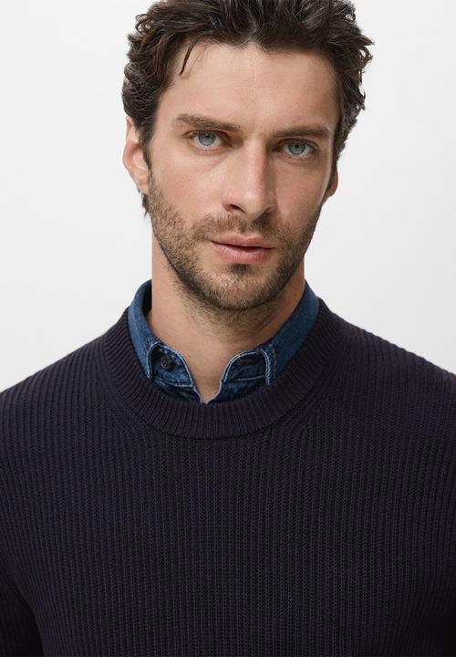 MANGO - Jersey Madeira - Navy