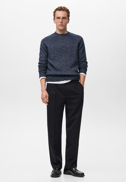 MANGO - Pantalon Piedra - Navy