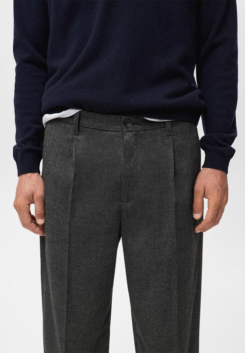 MANGO - Pantalon Piedra - Dark Grey