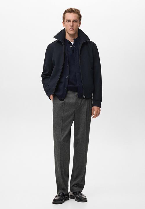 MANGO - Pantalon Piedra - Dark Grey