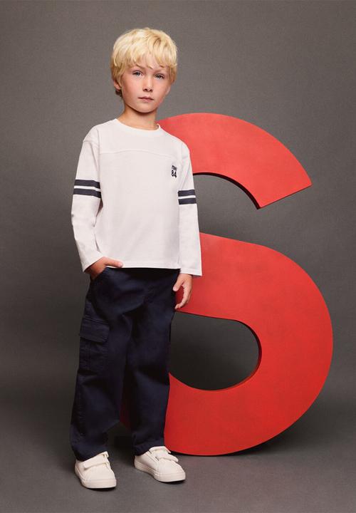 MANGO - Trousers cargob - navy