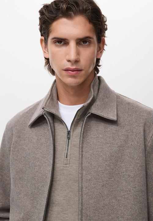 MANGO - Sudadera Blouson - Light-Brown