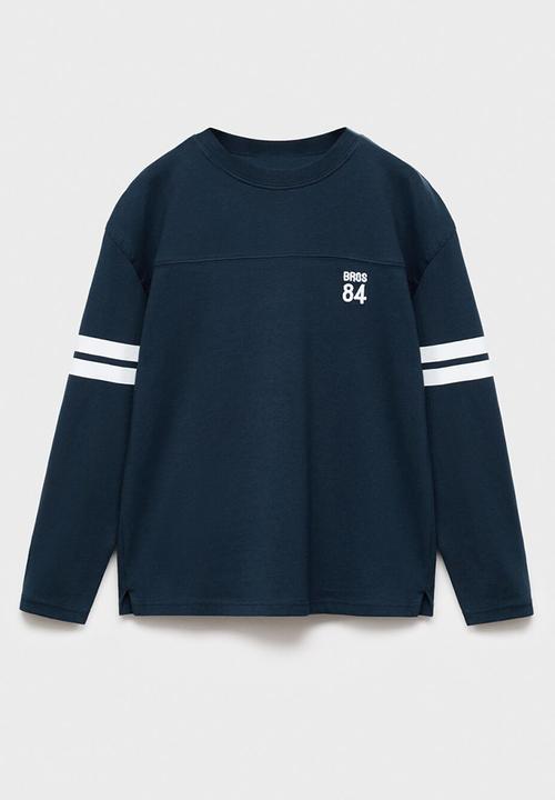 MANGO - T-shirt varsi - navy