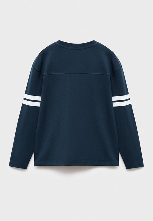 MANGO - T-shirt varsi - navy