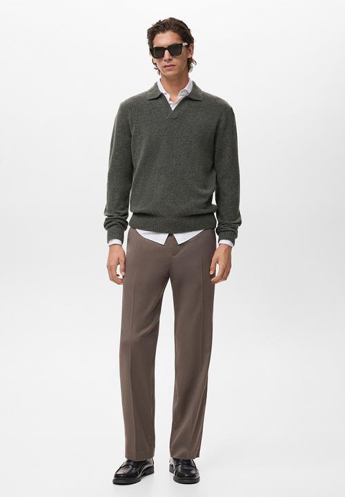 MANGO - Polo Oreo - Dark Green