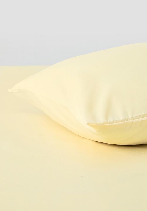 Sixth Floor - Recycled Microfibre Standard Pillowcase Set - Yellow