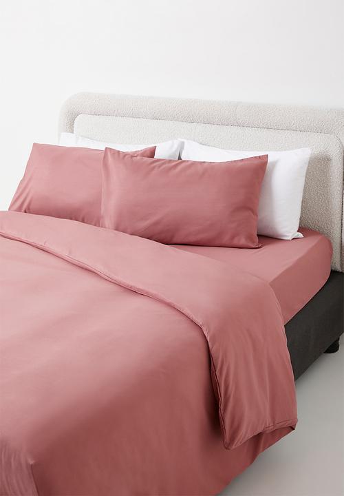 Sixth Floor - Recycled Microfibre Fitted Sheet - Dusty Rose