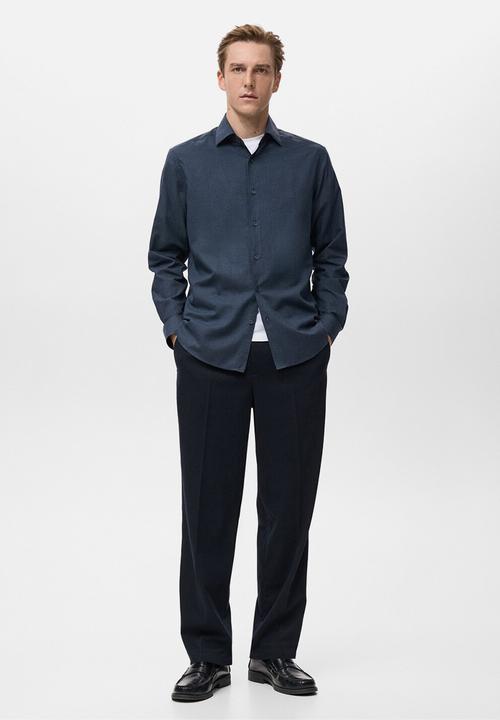 MANGO - Camisa Veira - Navy