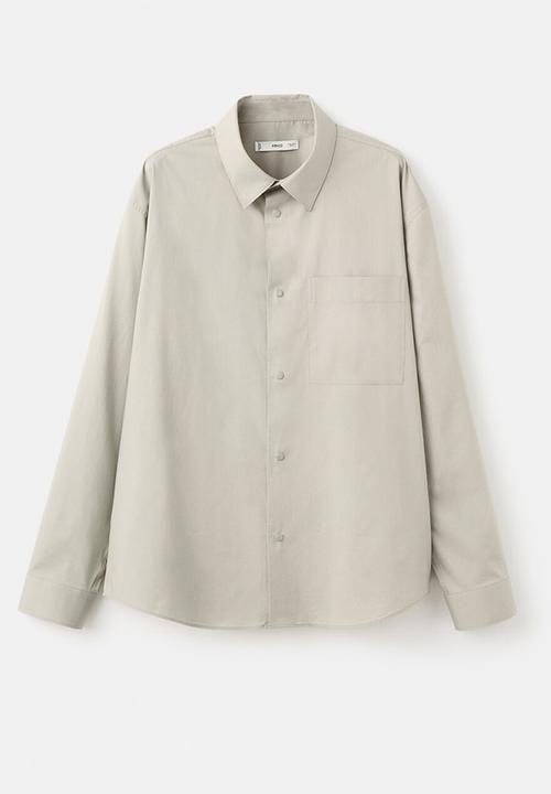 MANGO - Camisa Plain - Beige