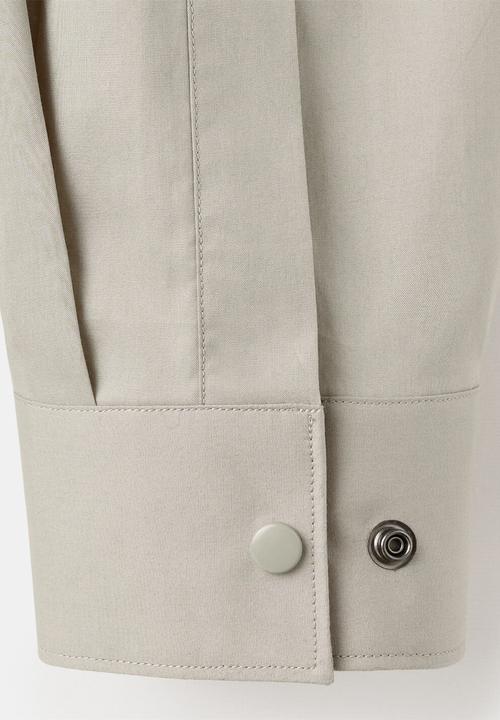 MANGO - Camisa Plain - Beige