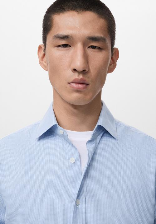 MANGO - Camisa Veirat - Sky-Blue