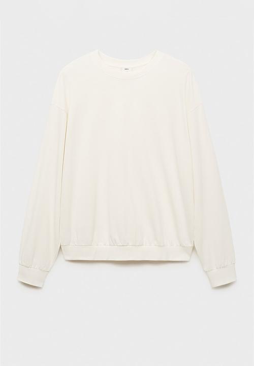 MANGO - Sudadera Rawsweat - Off white