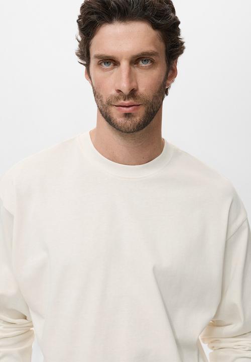 MANGO - Sudadera Rawsweat - Off white
