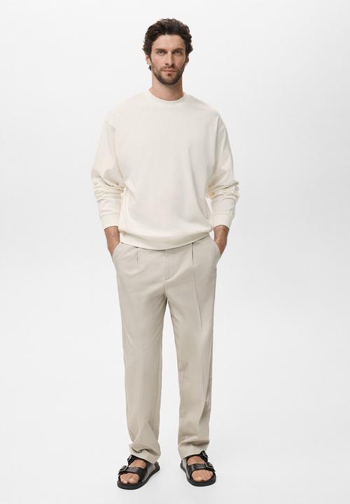 MANGO - Sudadera Rawsweat - Off white