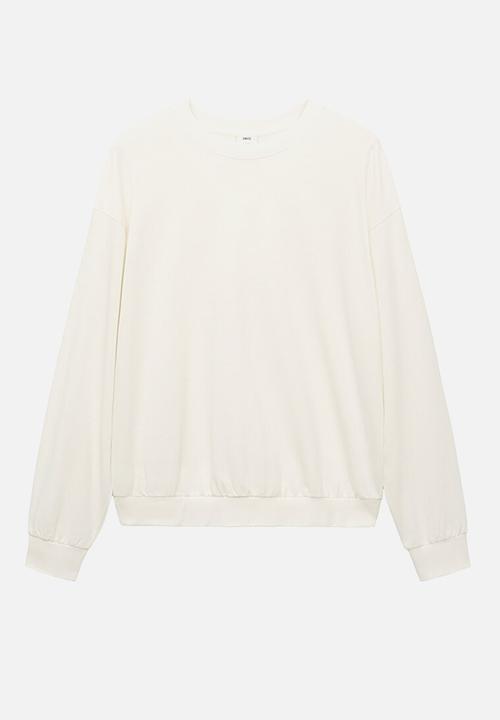 MANGO - Sudadera Rawsweat - Off white