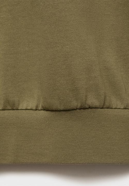 MANGO - Sudadera Rawsweat - Khaki