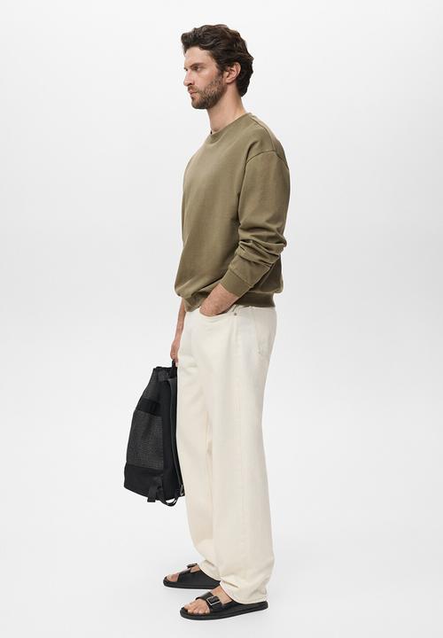 MANGO - Sudadera Rawsweat - Khaki