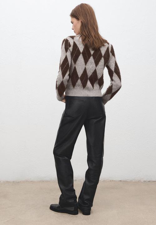 MANGO - Sweater rombete - light pastel gray