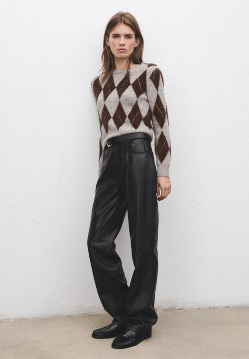 MANGO - Sweater rombete - light pastel gray