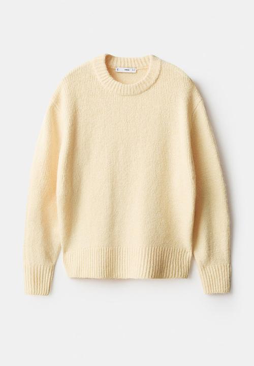 MANGO - Sweater revuelto - light pastel yellow