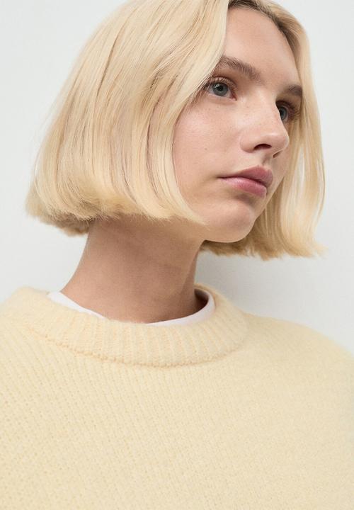 MANGO - Sweater revuelto - light pastel yellow