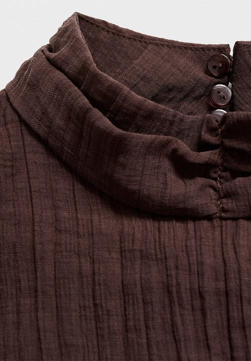 MANGO - Dress Safari - Dark Brown