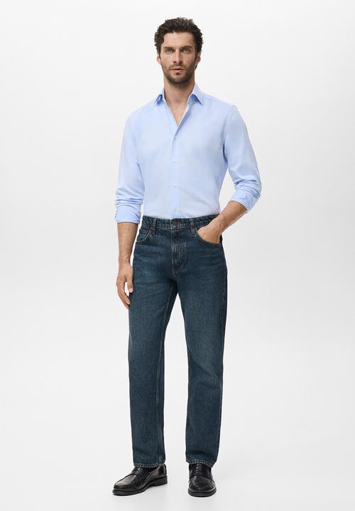 MANGO - Camisa Giro - Sky Blue