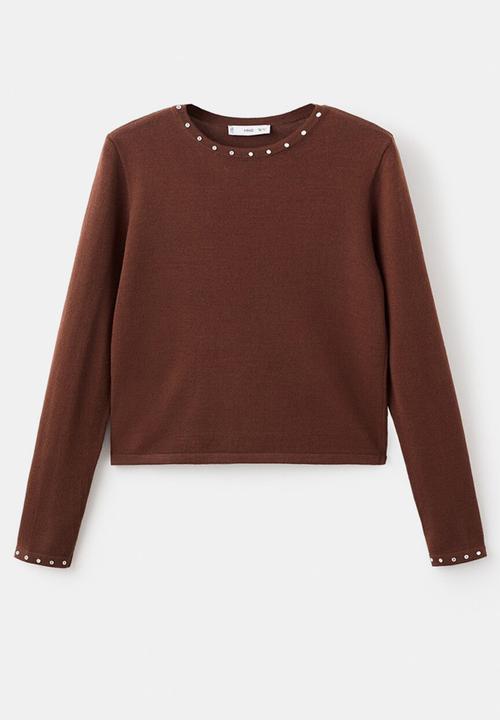 MANGO - Sweater study - brown