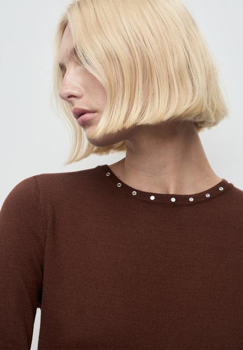 MANGO - Sweater study - brown