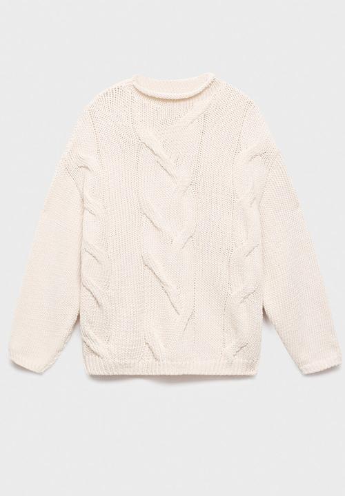MANGO - Sweater trenzas - natural