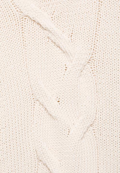 MANGO - Sweater trenzas - natural