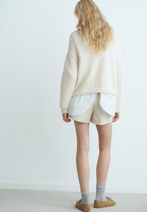 MANGO - Sweater trenzas - natural