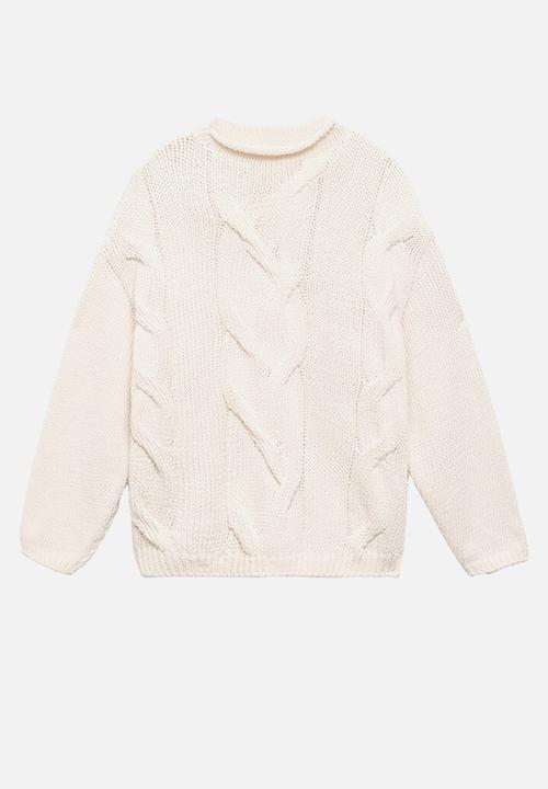 MANGO - Sweater trenzas - natural