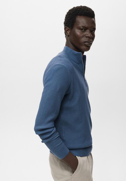 MANGO - Jersey Antiguap - Medium Blue