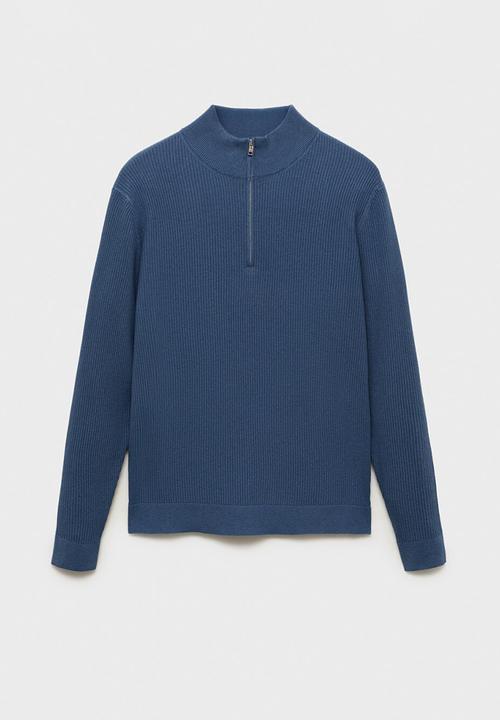 MANGO - Jersey Antiguap - Medium Blue