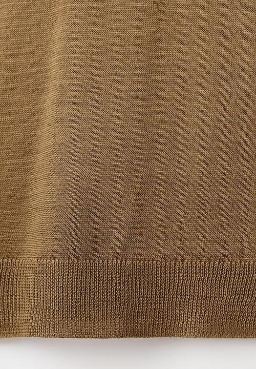 MANGO - Sweater mustasa - Ochre