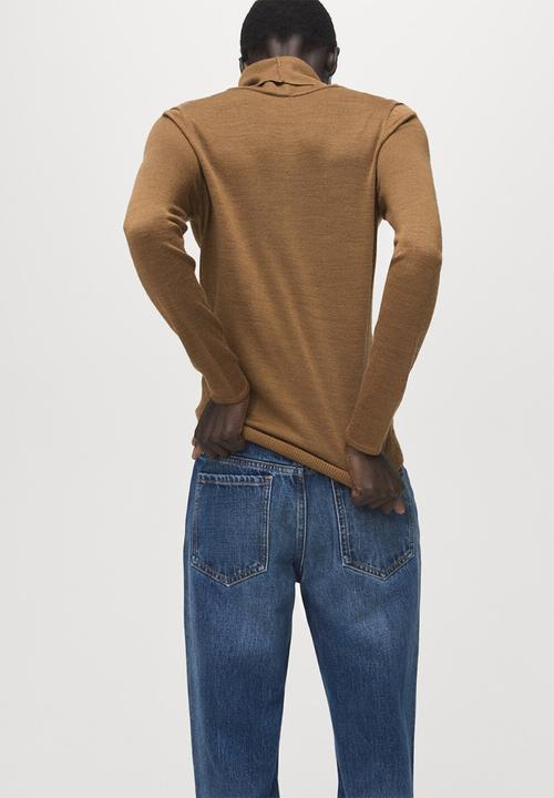 MANGO - Sweater mustasa - Ochre