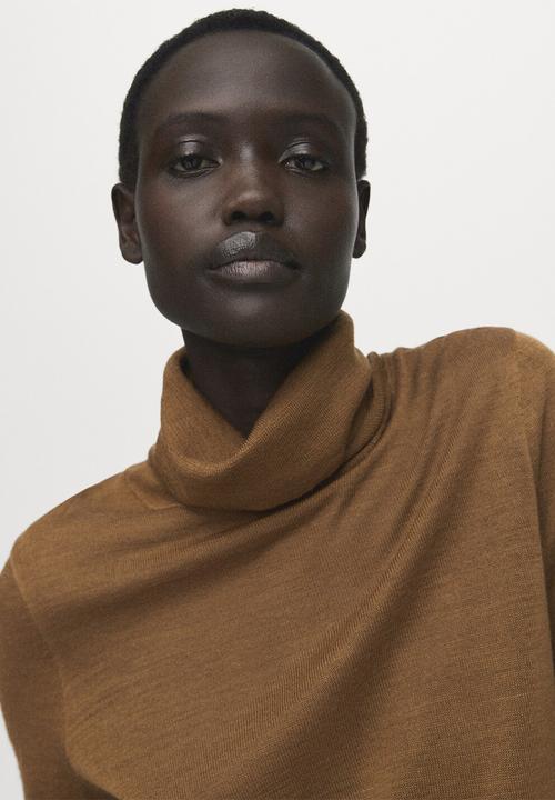 MANGO - Sweater mustasa - Ochre