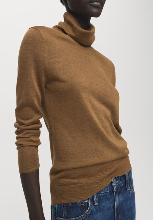 MANGO - Sweater mustasa - Ochre